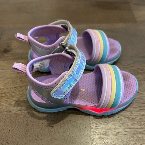 Joe Fresh Other - Toddler Light up Rainbow Sandals size 6C